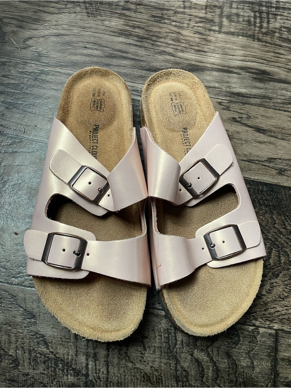 Project cloud double-Buckle Slide Sandals